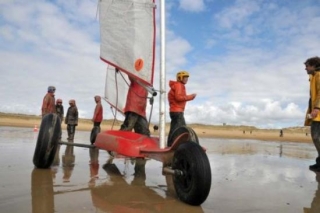  Strandsegeln am Strand von Penthievre 